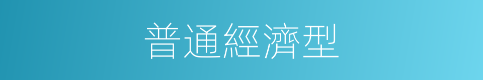 普通經濟型的同義詞
