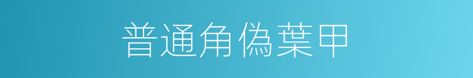 普通角偽葉甲的同義詞