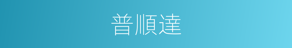 普順達的同義詞