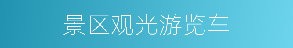 景区观光游览车的同义词