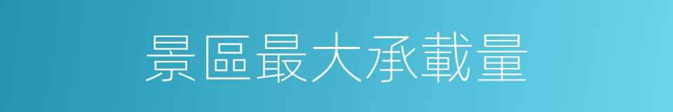 景區最大承載量的同義詞