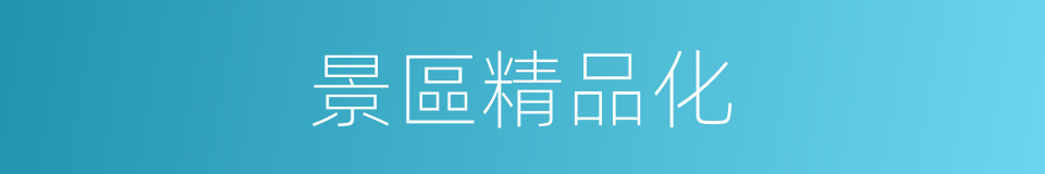 景區精品化的同義詞