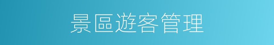 景區遊客管理的同義詞