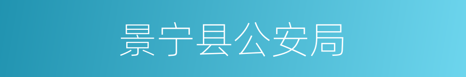 景宁县公安局的同义词