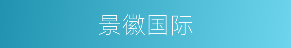 景徽国际的同义词
