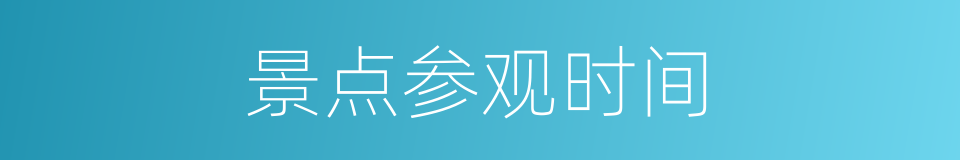 景点参观时间的同义词