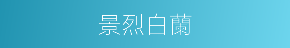 景烈白蘭的同義詞