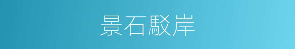 景石駁岸的同義詞