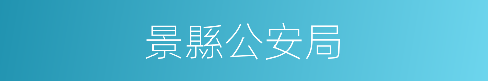 景縣公安局的同義詞