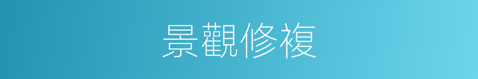 景觀修複的同義詞