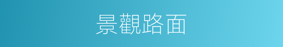 景觀路面的同義詞