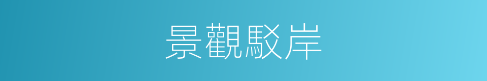 景觀駁岸的同義詞