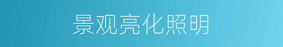 景观亮化照明的同义词