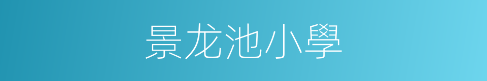 景龙池小學的同義詞