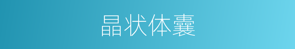 晶状体囊的意思