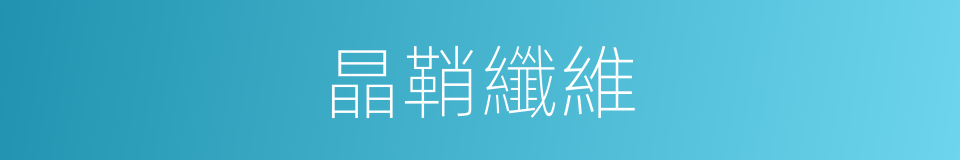 晶鞘纖維的同義詞