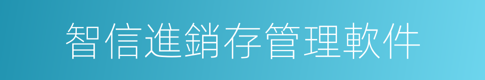 智信進銷存管理軟件的同義詞