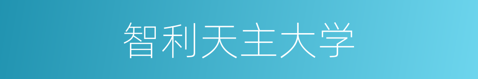 智利天主大学的同义词