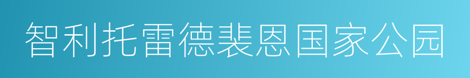 智利托雷德裴恩国家公园的同义词