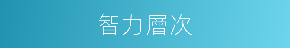 智力層次的同義詞