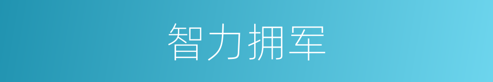 智力拥军的同义词
