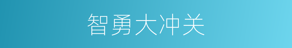 智勇大冲关的同义词