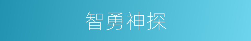 智勇神探的同义词