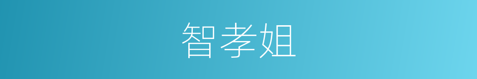 智孝姐的同义词