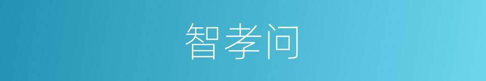 智孝问的同义词