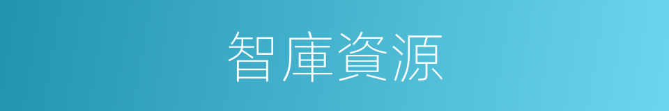 智庫資源的同義詞