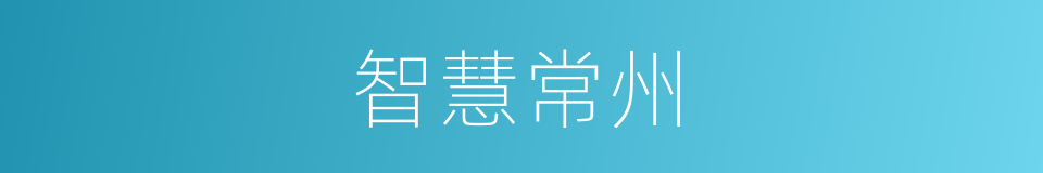 智慧常州的同义词