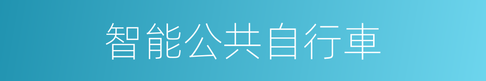 智能公共自行車的同義詞