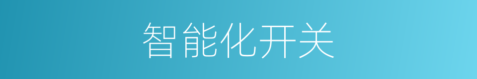 智能化开关的同义词
