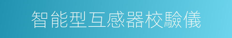 智能型互感器校驗儀的同義詞