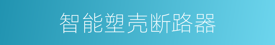 智能塑壳断路器的同义词