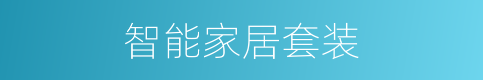 智能家居套装的同义词