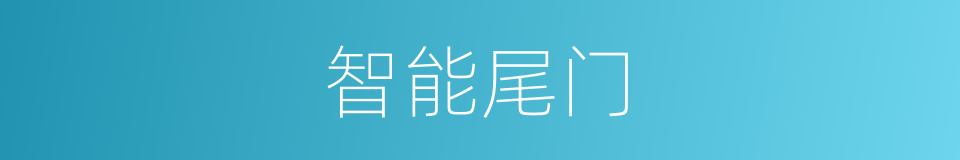 智能尾门的同义词