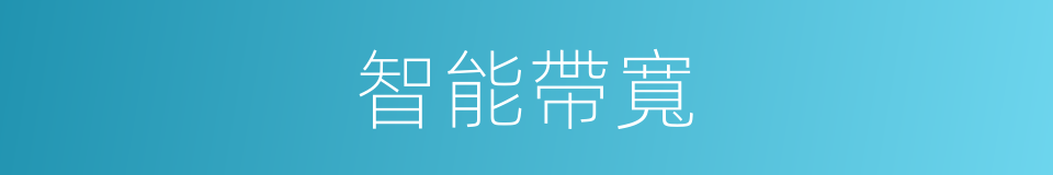 智能帶寬的同義詞