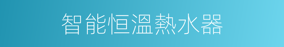智能恒溫熱水器的同義詞