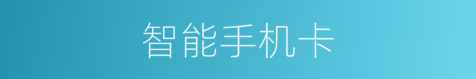 智能手机卡的同义词
