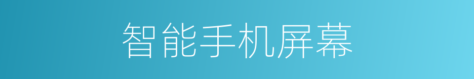 智能手机屏幕的同义词