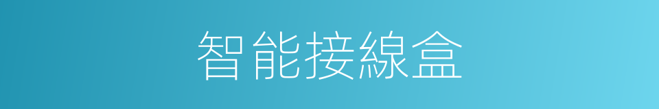 智能接線盒的同義詞