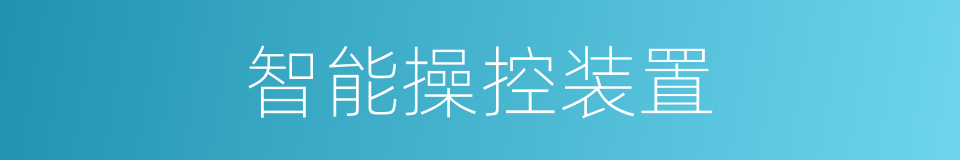 智能操控装置的同义词