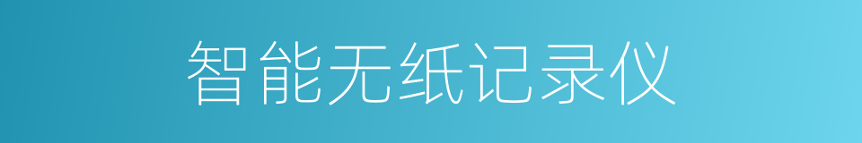 智能无纸记录仪的同义词