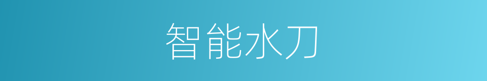 智能水刀的同义词