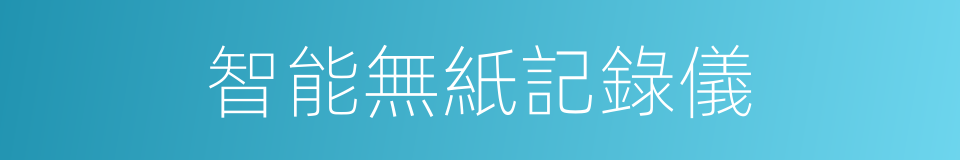 智能無紙記錄儀的同義詞