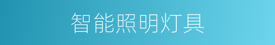 智能照明灯具的同义词