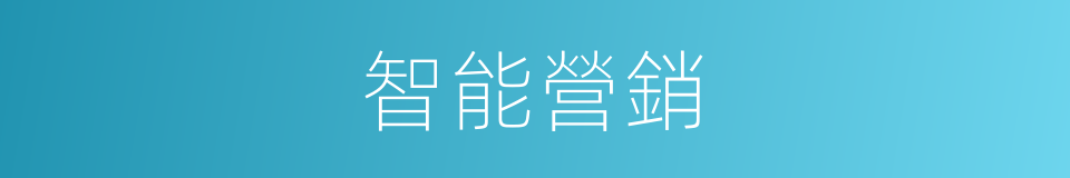 智能營銷的同義詞