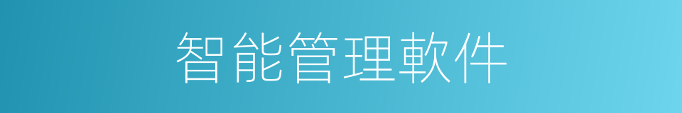 智能管理軟件的同義詞