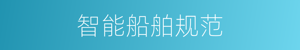 智能船舶规范的同义词